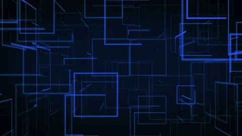 Animated square background blue Stock Footage 83138253