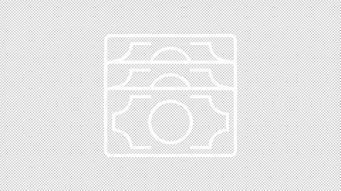 Animated stack of banknotes white line icon Stock Footage 332056419