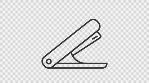 Animated stapler icon Stock Footage 273688770