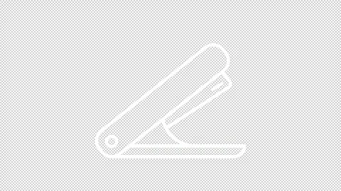Animated stapler white icon Video stock 274795786