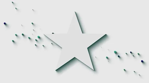 Animated star with dynamic shapes and colorful backgrounds for engaging visuals Stock Footage 301604375