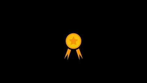 Animated star medal icon animation on ba... | Stock Video | Pond5