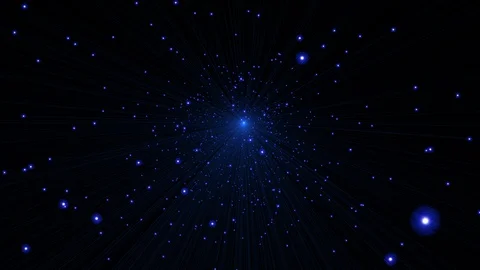 Animated star like particles flying in black space Stock Footage 86814506