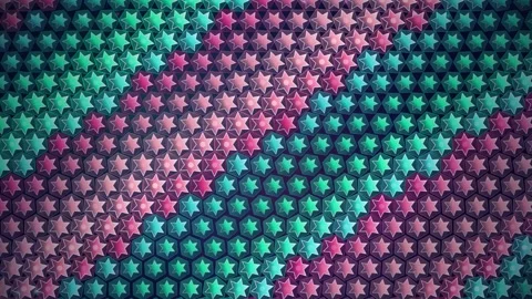 Animated star pattern dynamic background colorful geometry seamless looped .. Stock Footage 347995562