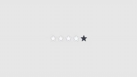 Animated Star Rating 4.0 out of 5 Overlay Alpha 4K Stockbeeldmateriaal 339273685