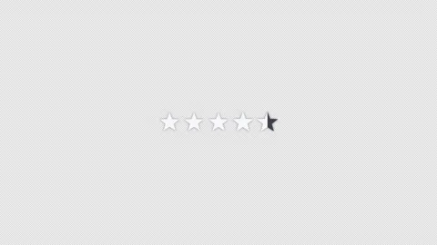 Animated Star Rating 4.5 out of 5 Overlay Alpha 4K Stock-Footage 339273680