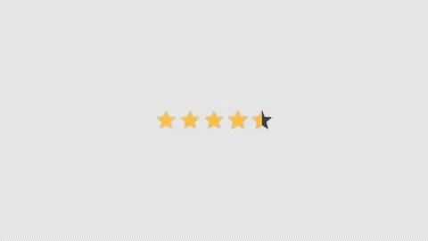 Animated Star Rating 4.5 out of 5 Overlay Alpha 4K Vidéo 339273683
