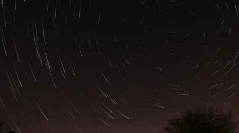 Animated Star Trail Rotation Stock Footage 48906997