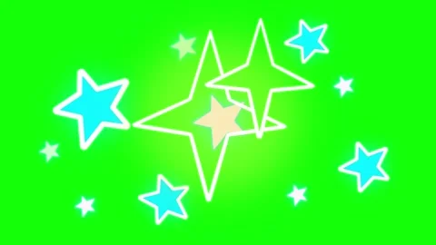 Animated starry night background with green screen Stock Footage 337315202