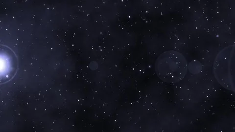 Animated starry night sky background with glowing stars and light flare effect Stock-Footage 317185657