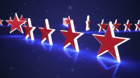 Animated stars on a blue background Stock Footage 46389784