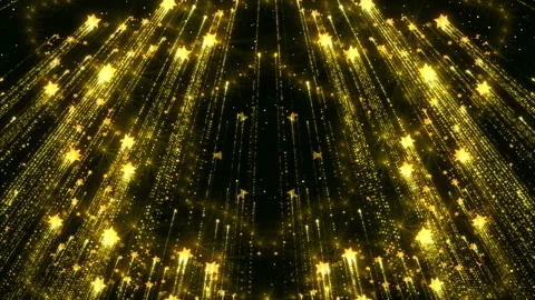 Animated Stars Flickering Background Particles Golden Beautiful Stock Footage 87320657