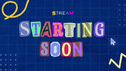 Animated Starting Soon Screen for Live Stream Paper Cutout Texture Ransom N.. Stock Footage 310797246
