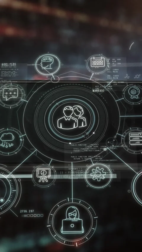 Animated statistical art on a smartphone framework Stock Footage 345667208