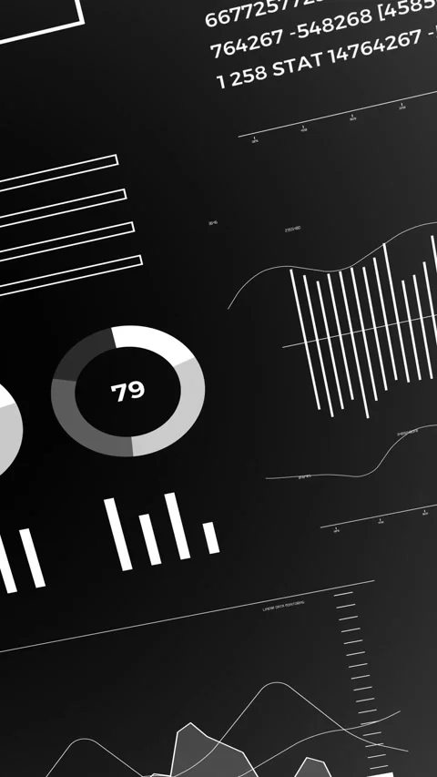 Animated stats infographics. 3D Stock Footage 293697410