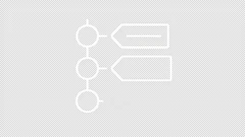 Animated step by step white line icon Stock Footage 337773931
