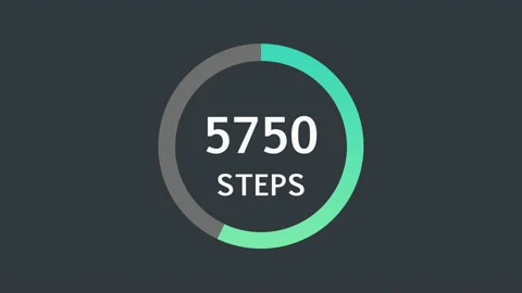 Animated steps counter icon, counting te... | Stock Video | Pond5