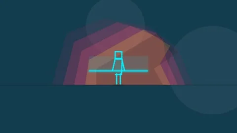 Animated Stick Figure Getting Custom Shirt From Automated Machine Video stock 340867146