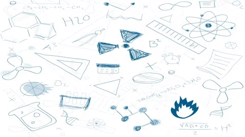 Animated Stickers and Doodles Background. Pattern Animated Background Vídeos de archivo 305164310