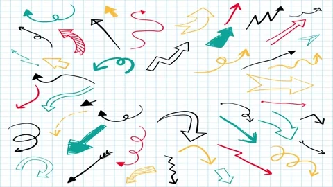 Animated Stickers and Doodles Background. Pattern Animated Background Video stock 305164475