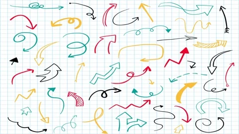 Animated Stickers and Doodles Background. Pattern Animated Background Stock Footage 305164490