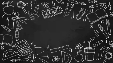 Animated Stickers and Doodles Background. Pattern Animated Background Stock Footage 305164567