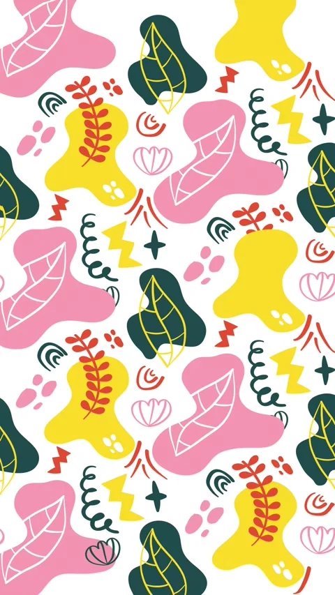 Animated Stickers and Doodles Background. Pattern Animated Background Stock Footage 305164595