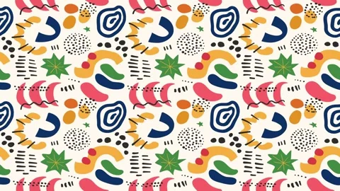 Animated Stickers and Doodles Background. Pattern Animated Background Stock Footage 305164620