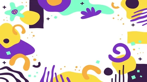 Animated Stickers and Doodles Background. Pattern Animated Background Stock Footage 305164631