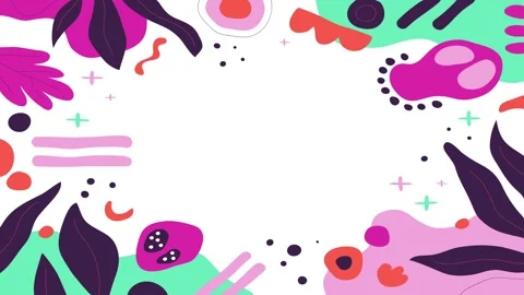 Animated Stickers and Doodles Background. Pattern Animated Background Stock Footage 305164632