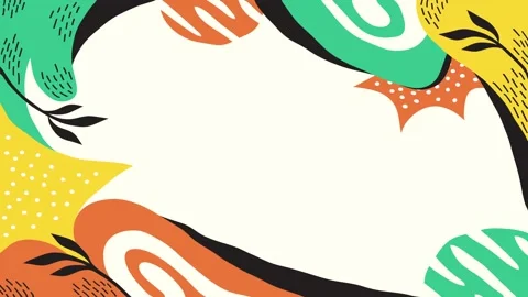 Animated Stickers and Doodles Background. Pattern Animated Background Stock Footage 305164633