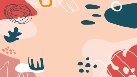 Animated Stickers and Doodles Background. Pattern Animated Background Stock Footage 305164650
