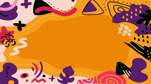 Animated Stickers and Doodles Background. Pattern Animated Background Stock Footage 305164728