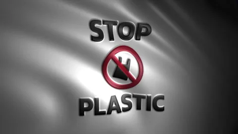 Animated Stop Plastic Symbol Flag Stock Footage 249444396