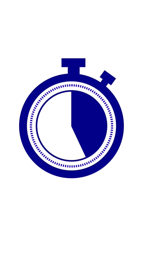 Animated stopwatch showing progression of time from zero to five seconds mo.. Stock Footage 331811767