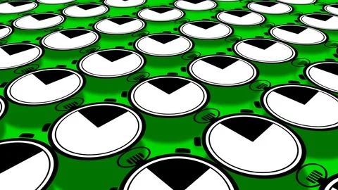 Animated Stopwatches. Stock Footage 91872466