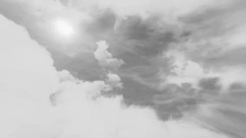 Animated Storm Cloud Fast Motion. cinematic animation background, flying through Stock Illustration