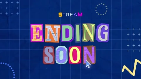 Animated Stream Ending Soon Screen for Live Stream Paper Cutout Texture Video stock 310797264