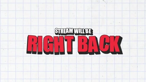 Animated stream overlays, be right back screen Video stock 332534987