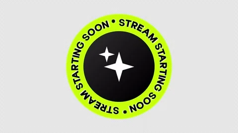 Animated Stream Starting Soon Graphic with Rotating Neon Text Vidéo 334736478