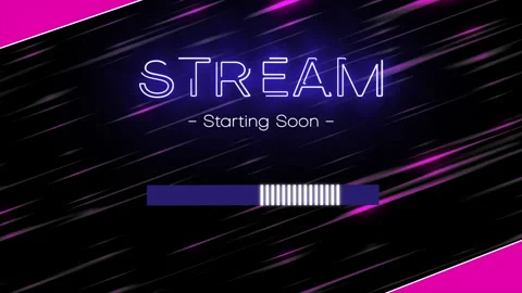 Animated Stream Starting Soon Title Stock Footage 244861355