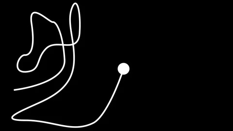 Animated stroke abstract on black background Stock Footage 276898959