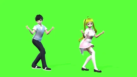 Animated Student Duo Dynamic Pose Loop Видео 319535165