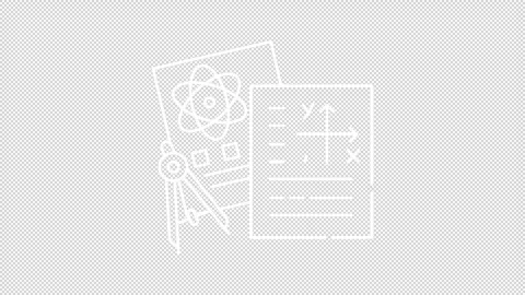 Animated student notes white line icon Stock Footage 327836406