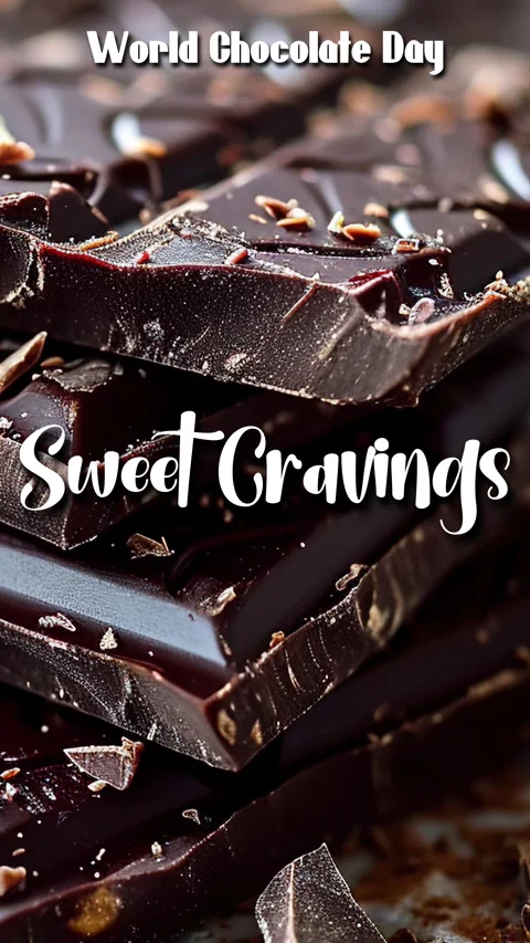 Animated Stylish Typography Of Chocolate Title Quote Sweet Cravings 库存影片 295495840