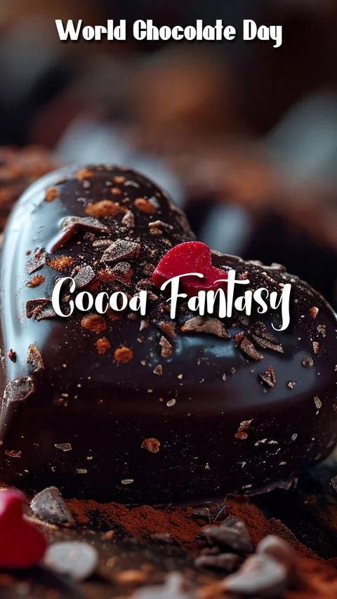 Animated Stylish Typography Of Chocolate Title Quote Cocoa Fantasy Stock Footage 295496609