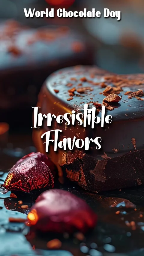Animated Stylish Typography Of Chocolate Title Quote Irresistible Flavors 库存影片 295496887