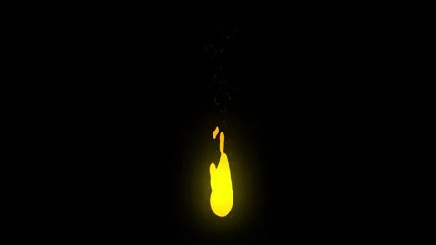 Animated Stylized Fire Flame Overlay, Cartoon Blaze Effect Stock Footage 334577428