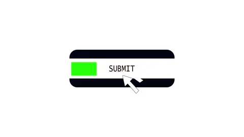 Animated submit button green online form cursor click seamless loop digital.. Video stock 321445291