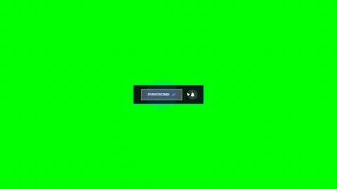 Animated subscribe button and bell icon on green screen Video stock 343484987